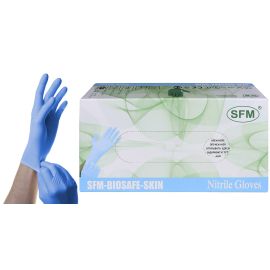 Перчатки нитрил. L SFM, голубые,  (1уп. /50 пар / 100 шт.)