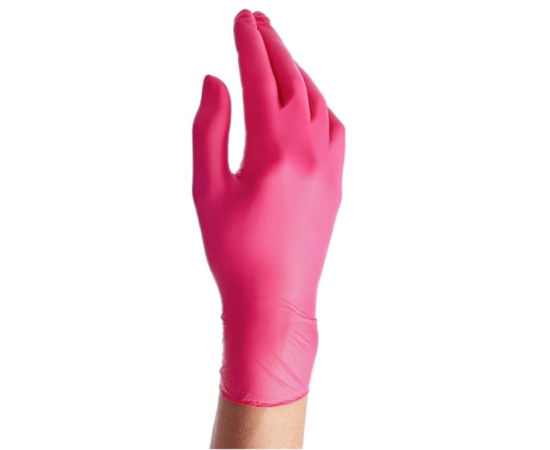 Перчатки нитриловые М Nitrile, розовые, 100 шт/упак.