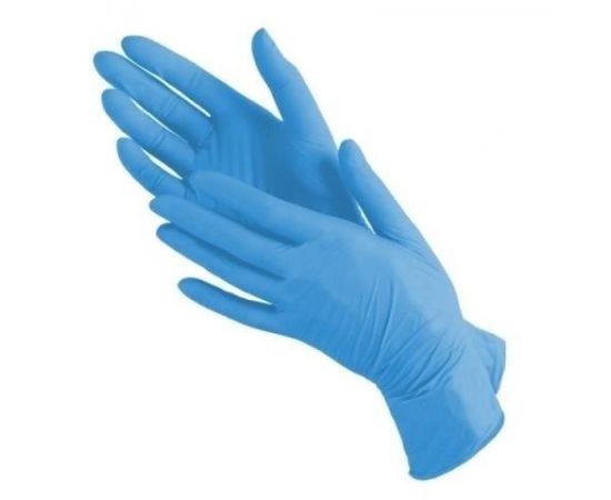 Перчатки нитрил. L Nitrile, голубые, удлиненные, 50 шт/упак.