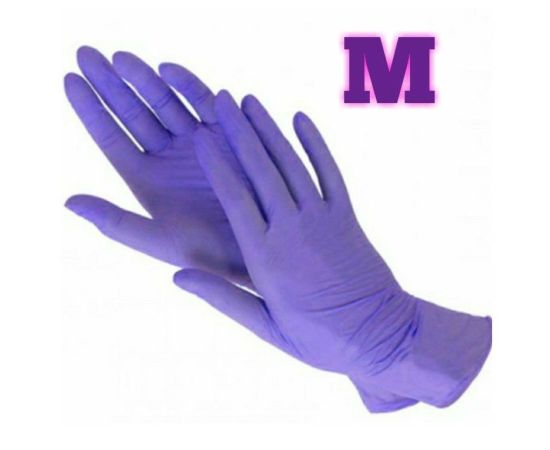 Перчатки нитриловые М Nitrile, фиолетовые, 100 шт/упак.